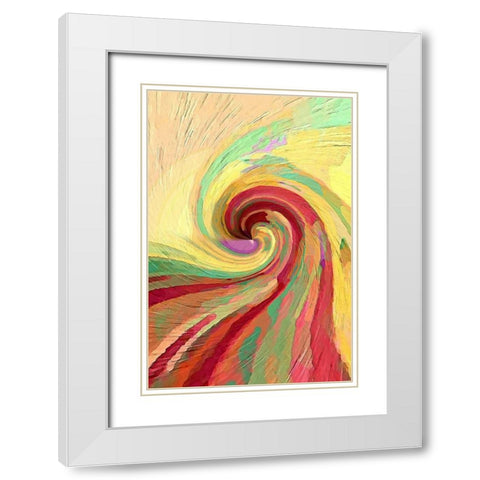 Sunfire White Modern Wood Framed Art Print with Double Matting by Manlove, David