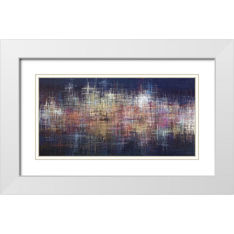 Pastel Crosses White Modern Wood Framed Art Print with Double Matting by Manlove, David