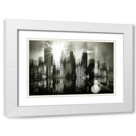 Minneapolis Apocalypse White Modern Wood Framed Art Print with Double Matting by Manlove, David