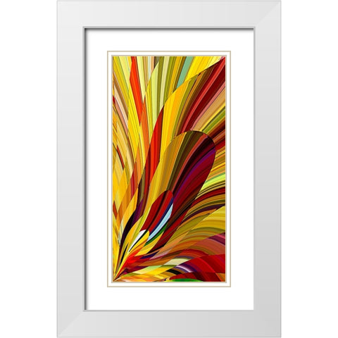 Candle Flame White Modern Wood Framed Art Print with Double Matting by Manlove, David