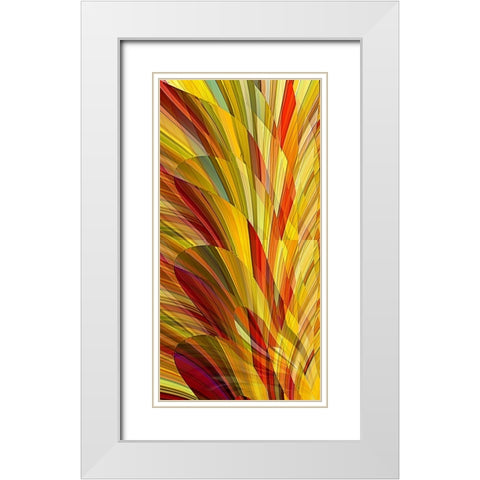 Flower Petals White Modern Wood Framed Art Print with Double Matting by Manlove, David