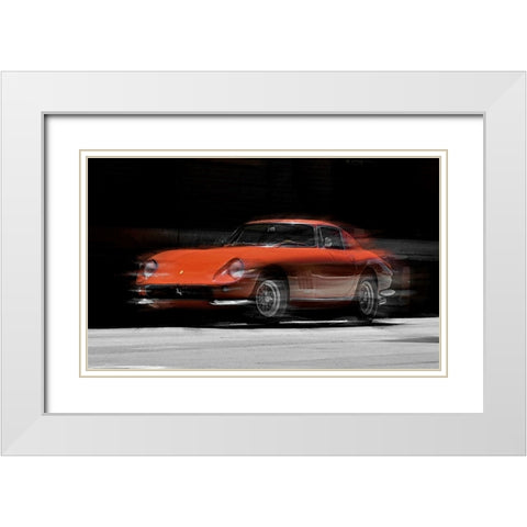 Ferrari 275 GTB White Modern Wood Framed Art Print with Double Matting by Manlove, David