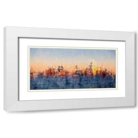 Metro Morning 2 White Modern Wood Framed Art Print with Double Matting by Manlove, David