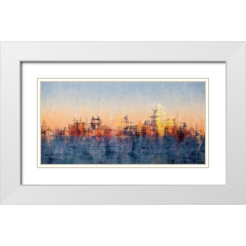 Metro Morning 2 White Modern Wood Framed Art Print with Double Matting by Manlove, David