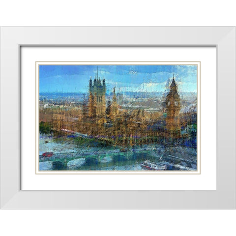 Westminster A White Modern Wood Framed Art Print with Double Matting by Manlove, David