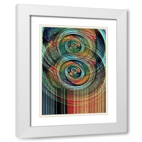 Oil and Water 2 White Modern Wood Framed Art Print with Double Matting by Manlove, David
