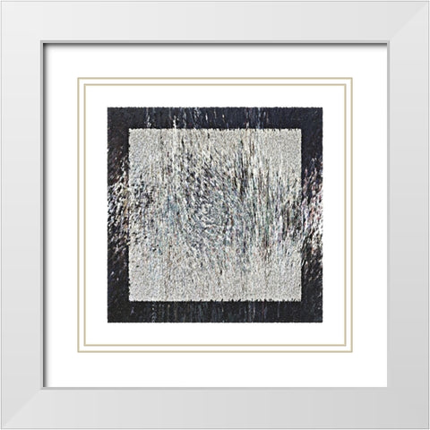 Baked Enamel Splash White Modern Wood Framed Art Print with Double Matting by Manlove, David