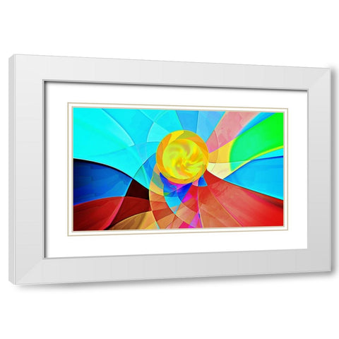 Sun 01032022 White Modern Wood Framed Art Print with Double Matting by Manlove, David