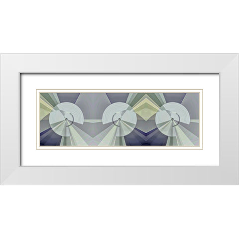 3 Tubes White Modern Wood Framed Art Print with Double Matting by Manlove, David