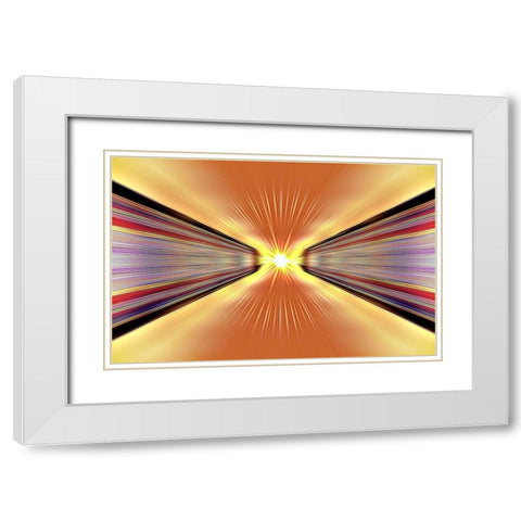 Light Speed cbs White Modern Wood Framed Art Print with Double Matting by Manlove, David