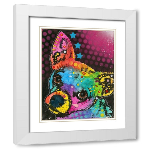 Huh? White Modern Wood Framed Art Print with Double Matting by Dean Russo Collection