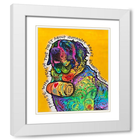 Humanity White Modern Wood Framed Art Print with Double Matting by Dean Russo Collection