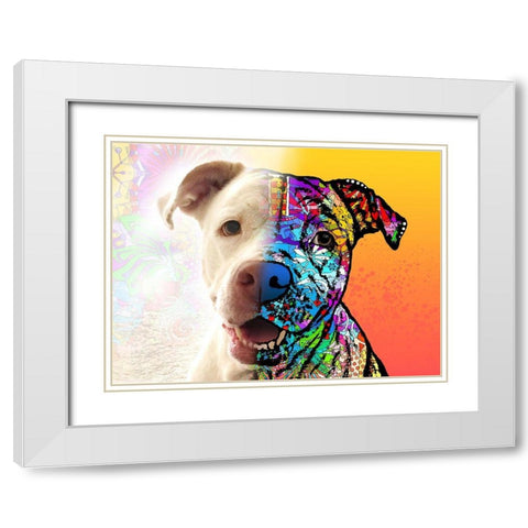 Gayl_Hyde Lola White Modern Wood Framed Art Print with Double Matting by Dean Russo Collection