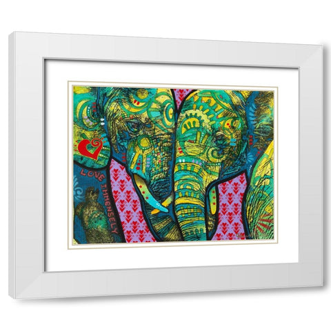 Love Immensely White Modern Wood Framed Art Print with Double Matting by Dean Russo Collection