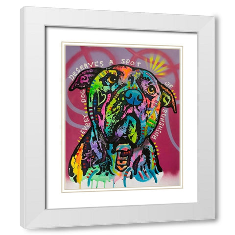 A Spot Of Sunshine White Modern Wood Framed Art Print with Double Matting by Dean Russo Collection