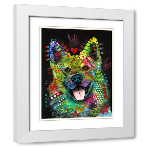 Love Light White Modern Wood Framed Art Print with Double Matting by Dean Russo Collection