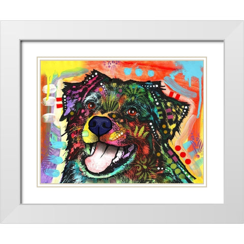 Speak White Modern Wood Framed Art Print with Double Matting by Dean Russo Collection