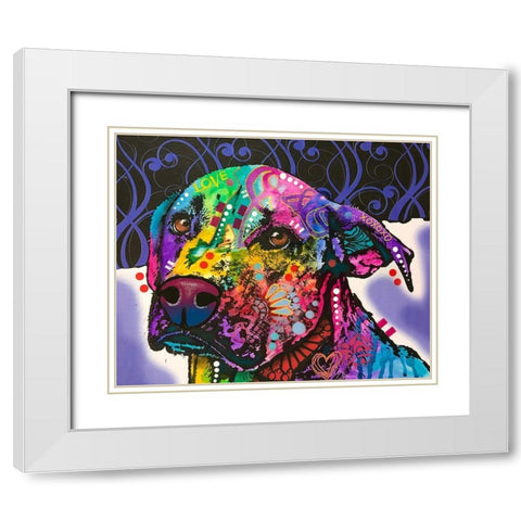 Expression White Modern Wood Framed Art Print with Double Matting by Dean Russo Collection