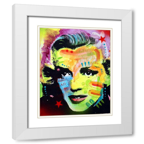 Marilyn Monroe I White Modern Wood Framed Art Print with Double Matting by Dean Russo Collection