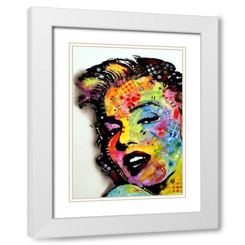Marilyn Monroe II White Modern Wood Framed Art Print with Double Matting by Dean Russo Collection