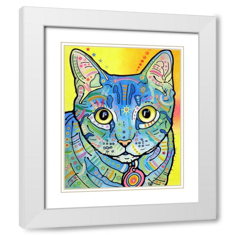 Vintage Maya White Modern Wood Framed Art Print with Double Matting by Dean Russo Collection