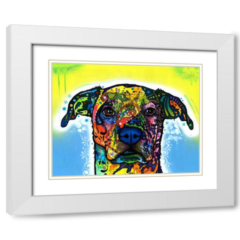 Fiesta White Modern Wood Framed Art Print with Double Matting by Dean Russo Collection