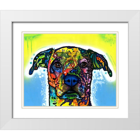 Fiesta White Modern Wood Framed Art Print with Double Matting by Dean Russo Collection
