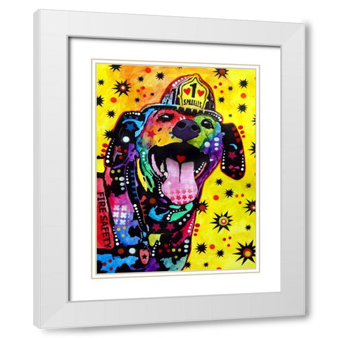 Sparkles White Modern Wood Framed Art Print with Double Matting by Dean Russo Collection