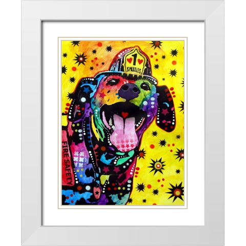 Sparkles White Modern Wood Framed Art Print with Double Matting by Dean Russo Collection