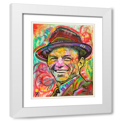 Frank Sinatra III White Modern Wood Framed Art Print with Double Matting by Dean Russo Collection