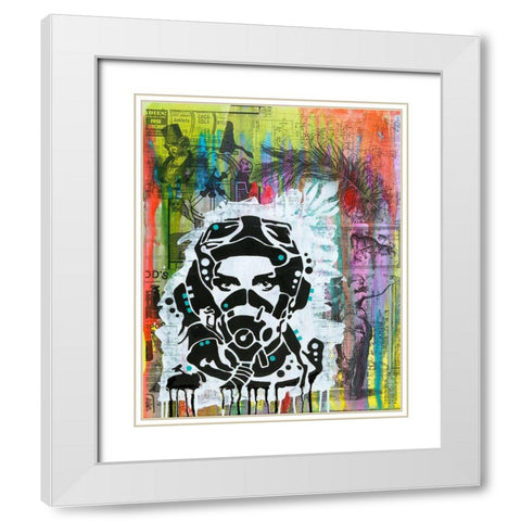 All Geared Up White Modern Wood Framed Art Print with Double Matting by Dean Russo Collection