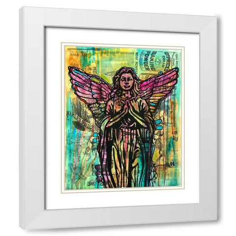 Most Perfect Angel White Modern Wood Framed Art Print with Double Matting by Dean Russo Collection