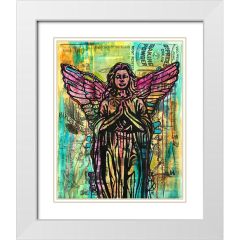 Most Perfect Angel White Modern Wood Framed Art Print with Double Matting by Dean Russo Collection