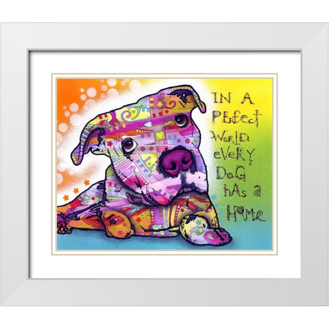 Firu 2 White Modern Wood Framed Art Print with Double Matting by Dean Russo Collection
