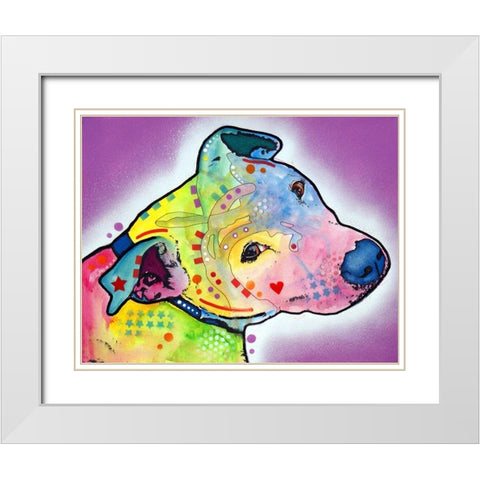 mucca work White Modern Wood Framed Art Print with Double Matting by Dean Russo Collection