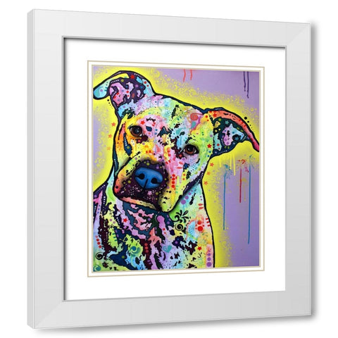 Sugar White Modern Wood Framed Art Print with Double Matting by Dean Russo Collection