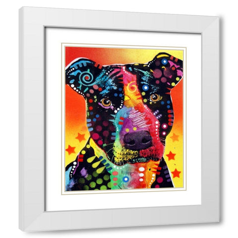 The Focused Pit White Modern Wood Framed Art Print with Double Matting by Dean Russo Collection