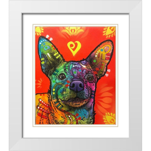 Randy White Modern Wood Framed Art Print with Double Matting by Dean Russo Collection