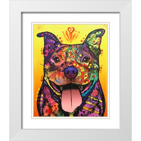 Ralph White Modern Wood Framed Art Print with Double Matting by Dean Russo Collection