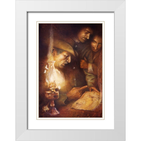 Road To Riches? White Modern Wood Framed Art Print with Double Matting by Lund, Denton