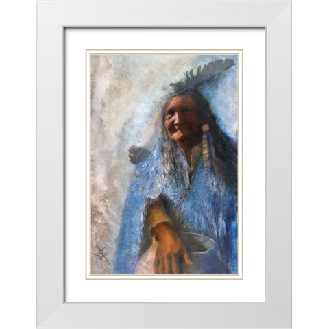 The Medicine Blanket White Modern Wood Framed Art Print with Double Matting by Lund, Denton