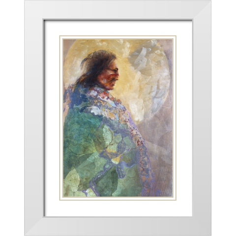 Robe Of Green White Modern Wood Framed Art Print with Double Matting by Lund, Denton