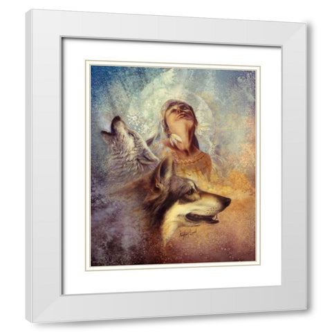 Winter Song White Modern Wood Framed Art Print with Double Matting by Lund, Denton