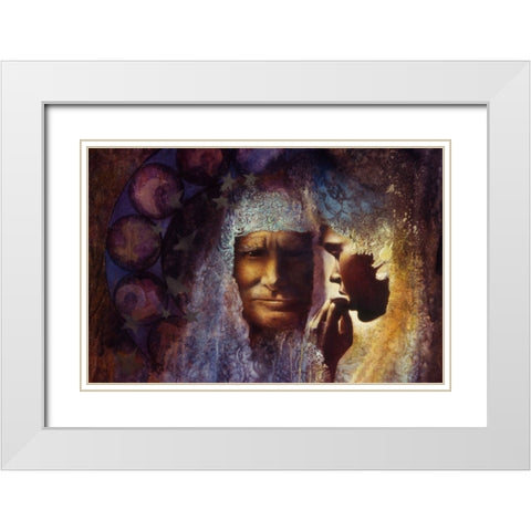 Consultation White Modern Wood Framed Art Print with Double Matting by Lund, Denton