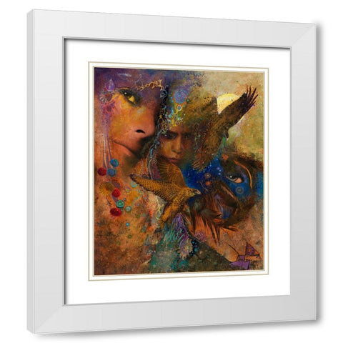 Queen Of The Night White Modern Wood Framed Art Print with Double Matting by Lund, Denton