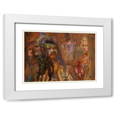 Echoes Of The Old Ones White Modern Wood Framed Art Print with Double Matting by Lund, Denton