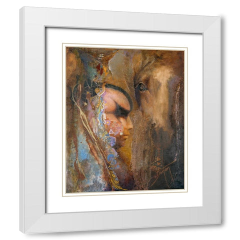 Companions Along The Way White Modern Wood Framed Art Print with Double Matting by Lund, Denton