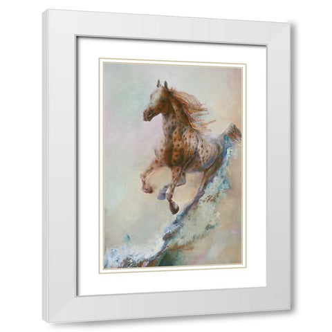 Appaloosa Run White Modern Wood Framed Art Print with Double Matting by Lund, Denton