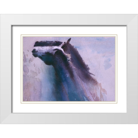 Shadows White Modern Wood Framed Art Print with Double Matting by Lund, Denton