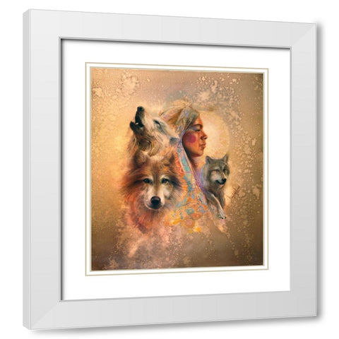 Unity White Modern Wood Framed Art Print with Double Matting by Lund, Denton